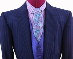 Day Coat Becker Brothers Medium Blue Shadow Stripe