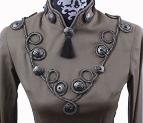 Western Jacket Show Season Tan with Rope and Silver