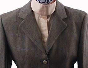 Hunt Coat Platinum Collection Rust and Navy Windowpane