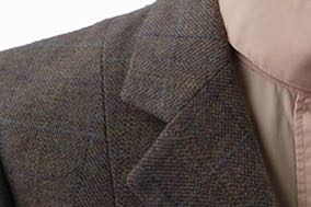 Hunt Coat Platinum Collection Rust and Navy Windowpane