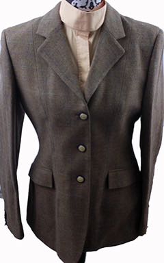 Hunt Coat Platinum Collection Rust and Navy Windowpane