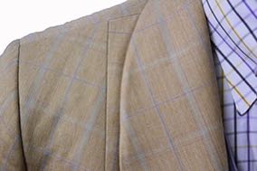Day Coat Chavez Golden with Sage and Purple Windowpane