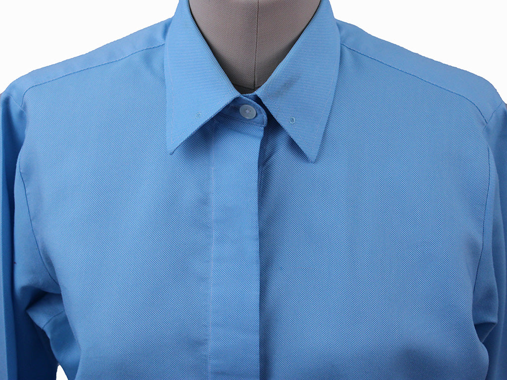 Shirt Issued By Ellie May Aqua Pindot