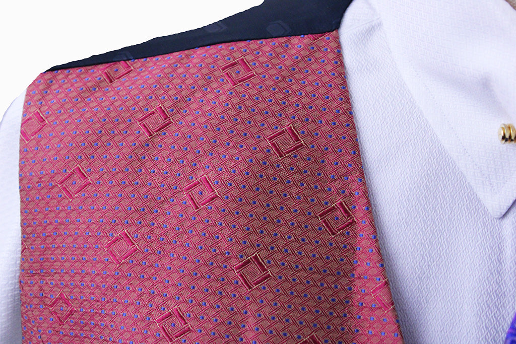 Vest Marsha DeArriaga Pink and Green Geometric