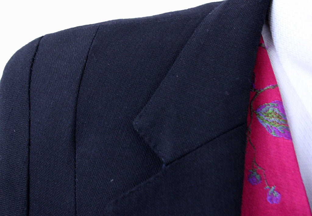 Day Suit LeCheval Black Herringbone