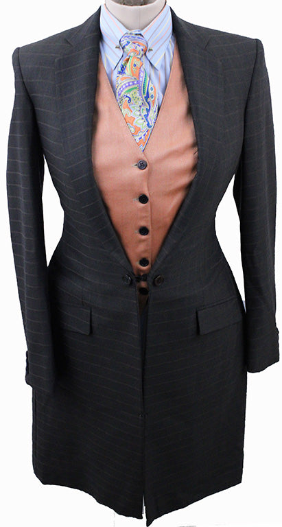 Day Suit Carl Meyers Brown with Golden Windowpane
