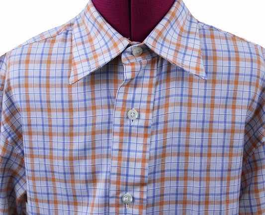 Shirt Carl Meyers Orange/Blue Plaid