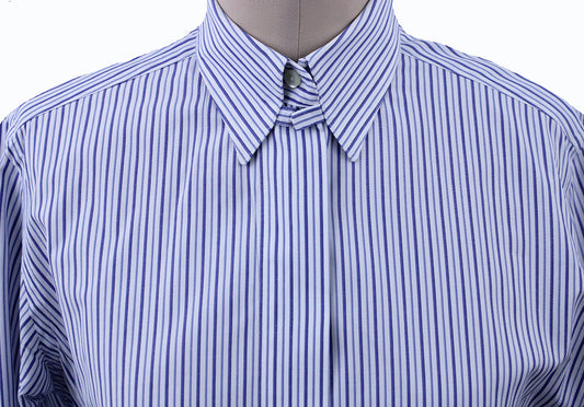 Shirt Chavez White with Blue Stripe