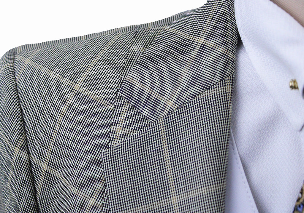 Day Coat Chavez Tan with Yellow Windowpane