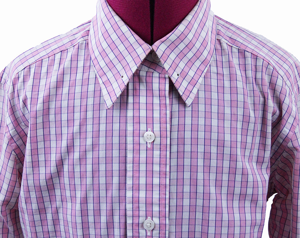 Shirt Becker Brothers Pink with Blue Box Check