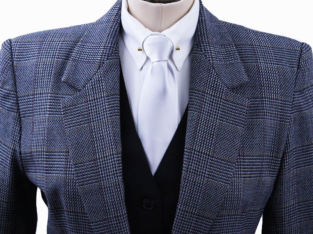 Day Coat Custom Navy with Gold and Maroon Windowpane