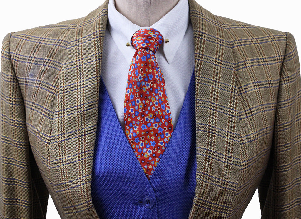 Day Coat Becker Brothers Gold with Blue and Rust Glenplaid