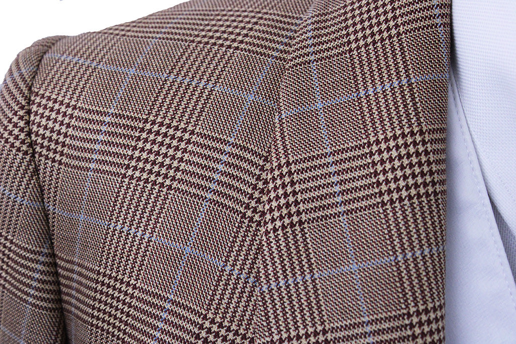 Day Coat Becker Brothers Blush Glenplaid wiht Blue Windowpane