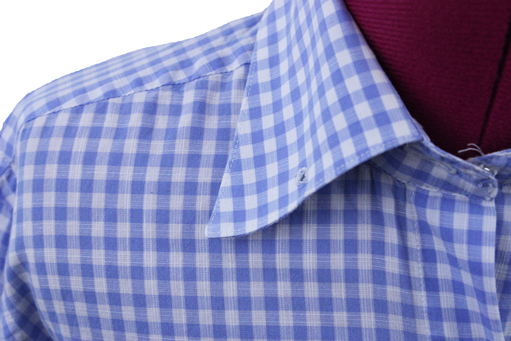 Shirt Becker Brothers White and Blue Gingham