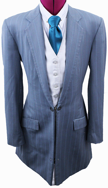 Day Suit Carl Meyers Light Blue Ribbon Pinstripe