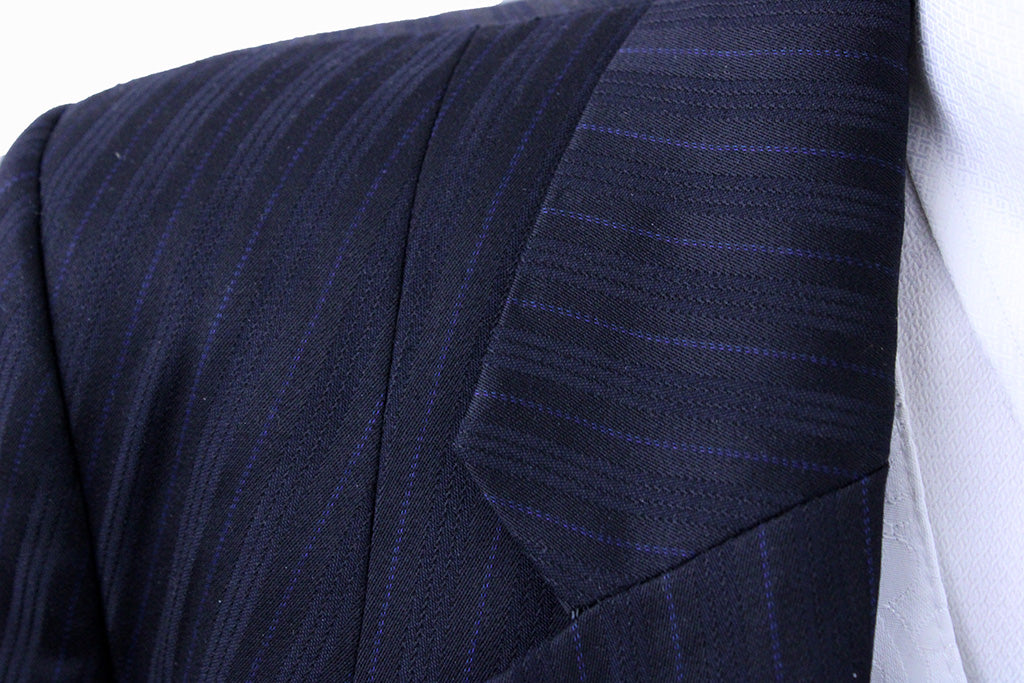 Day Suit Frierson Dark Navy Sheen Shadow and Pinstripe