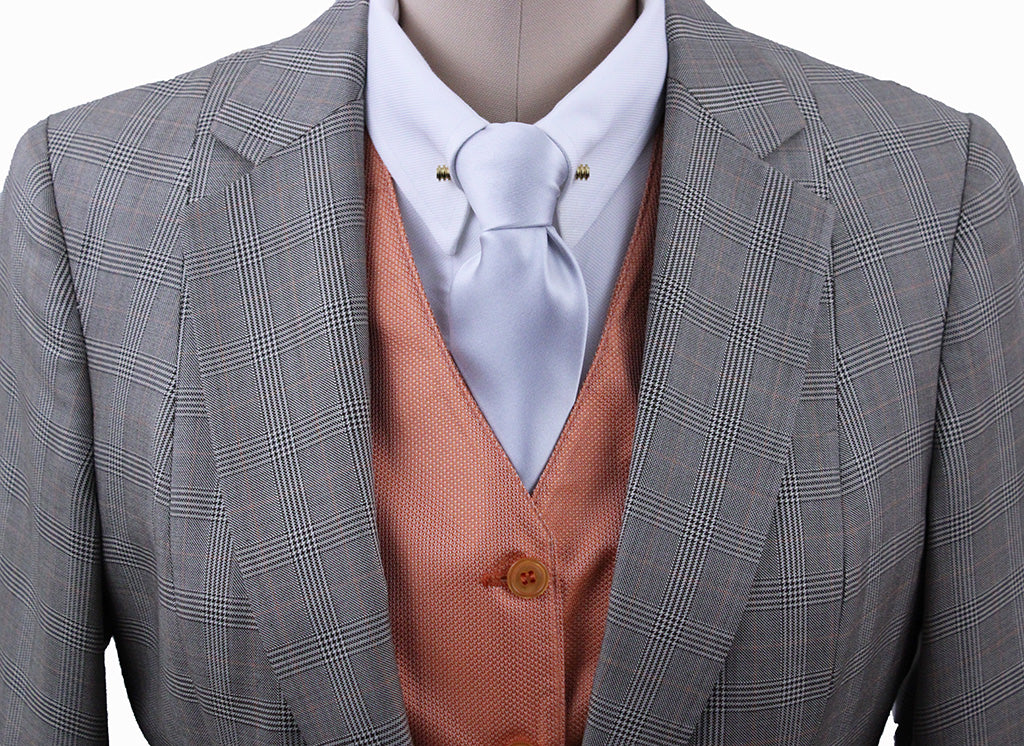 Day Coat Chavez Tan Glenplaid with Peach Windowpane