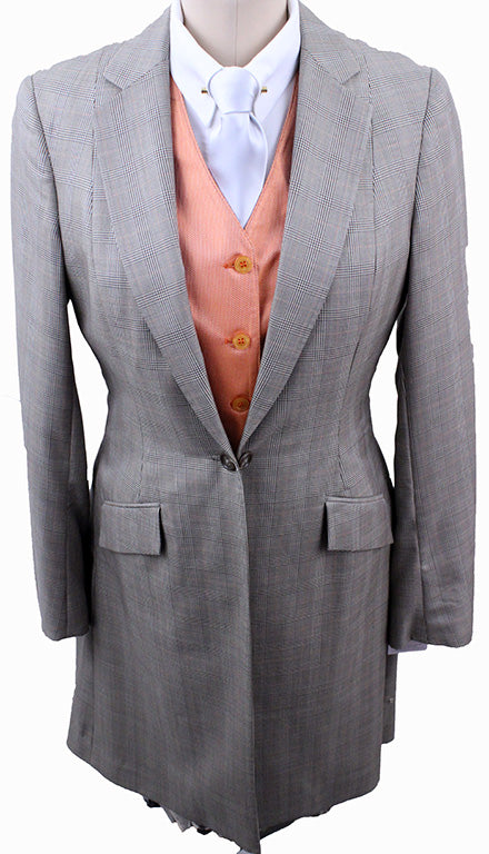 Day Coat Chavez Tan Glenplaid with Peach Windowpane