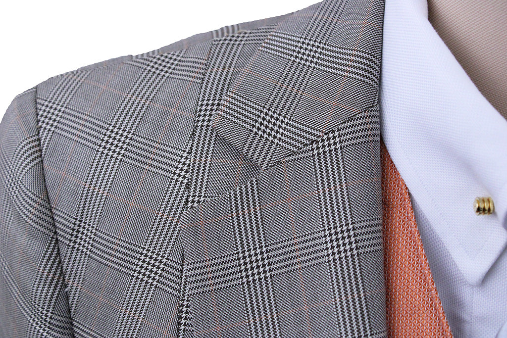 Day Coat Chavez Tan Glenplaid with Peach Windowpane