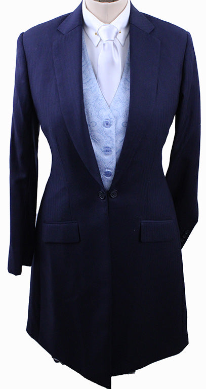 Brand New! Issued By Ellie May Navy Herringbone Day Suit