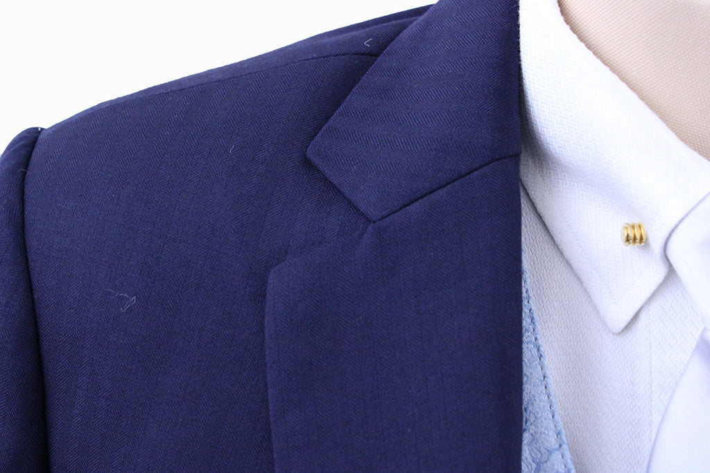 Brand New! Issued By Ellie May Navy Herringbone Day Suit