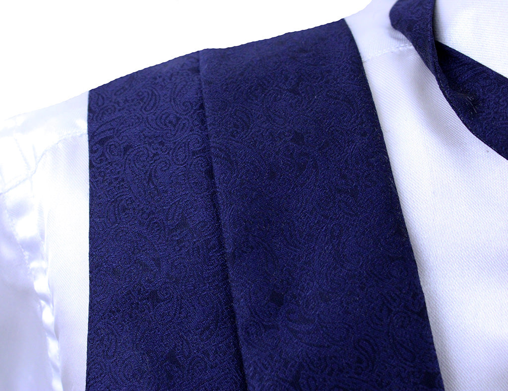 Formal Set Becker Brothers Navy Medallion Sheen