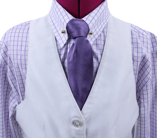 Vest Becker Brothers Ivory White Thin Shadow Sheen