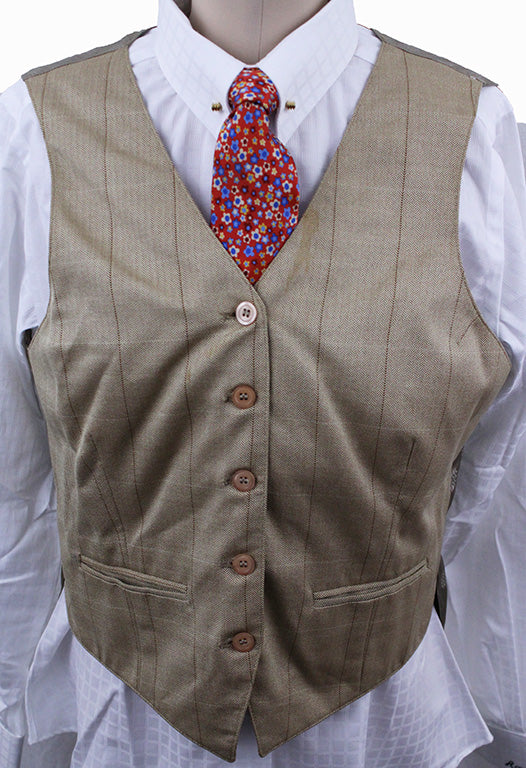 Vest Carl Meyers Gold Herringbone with Windowpane