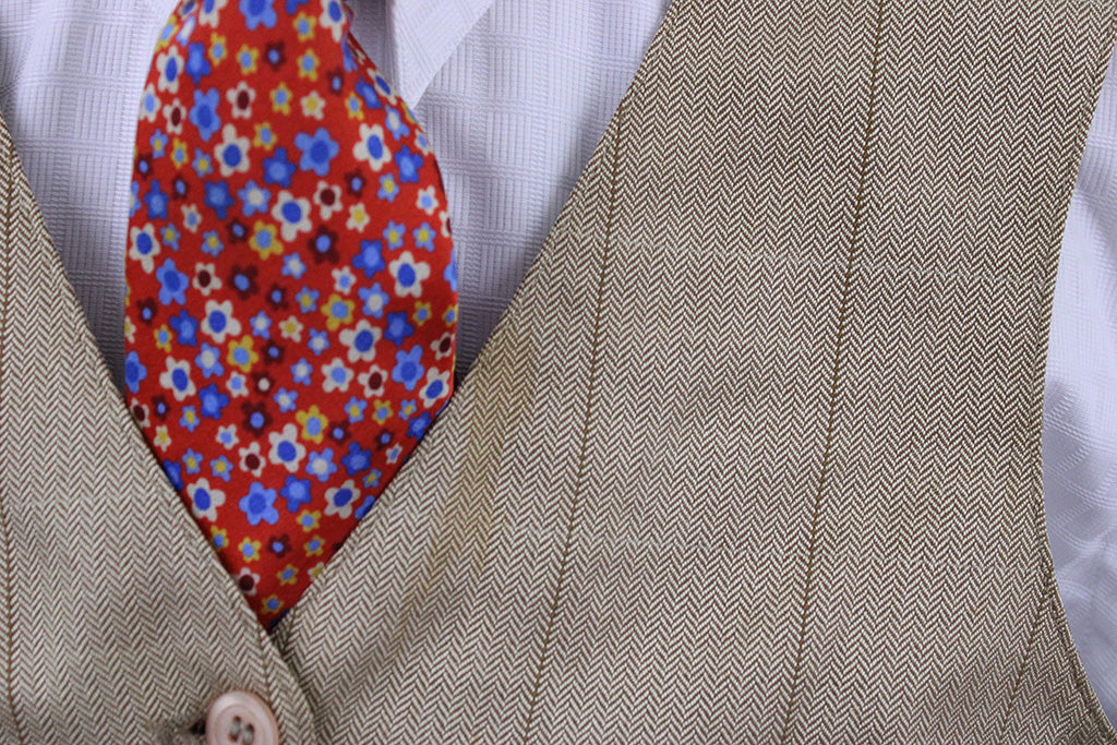 Vest Carl Meyers Gold Herringbone with Windowpane
