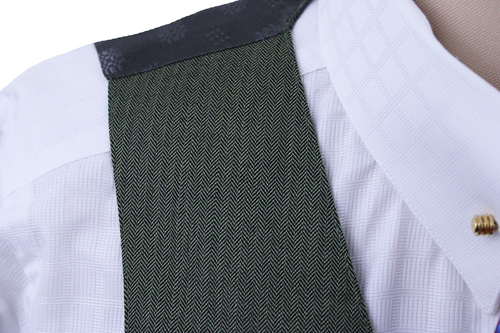 Vest Becker Brothers Olive Herringbone