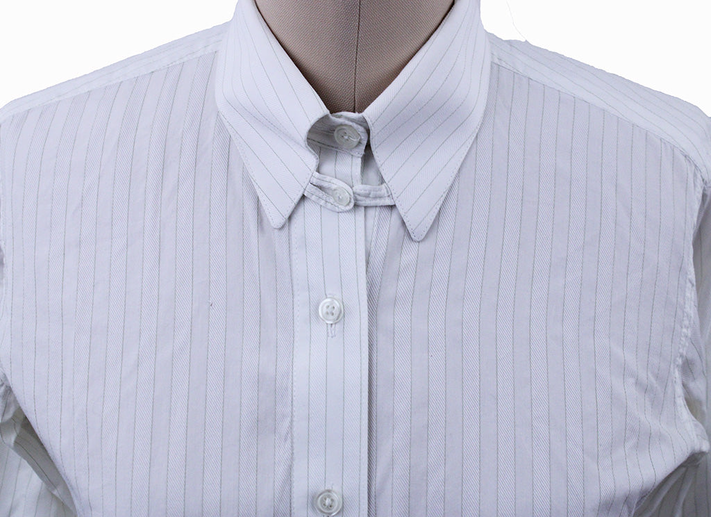 Shirt Marsha DeArriaga White with Olive Stripe