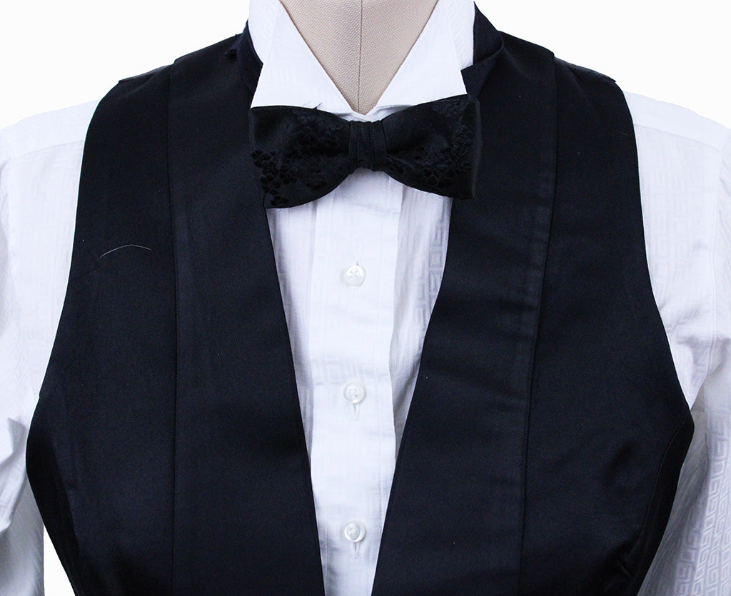 Formal Vest Carl Meyers Black Satin