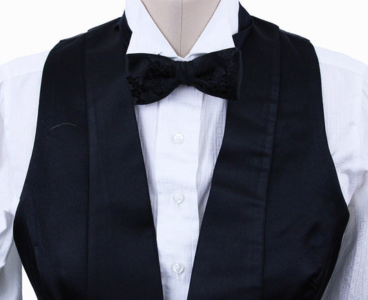 Formal Vest Carl Meyers Black Satin