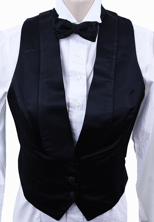 Formal Vest Carl Meyers Black Satin