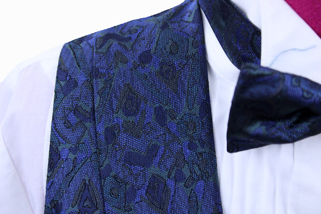 Formal Set Carl Meyers Navy and Emerald Brocade