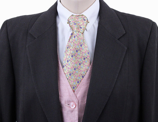 Day Suit Chavez Brown and White Pindot with Extra Fabric