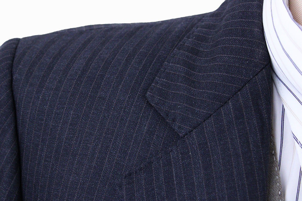 Men's Suit LeCheval Charcoal Shadow Stripe with Gold Pinstripe