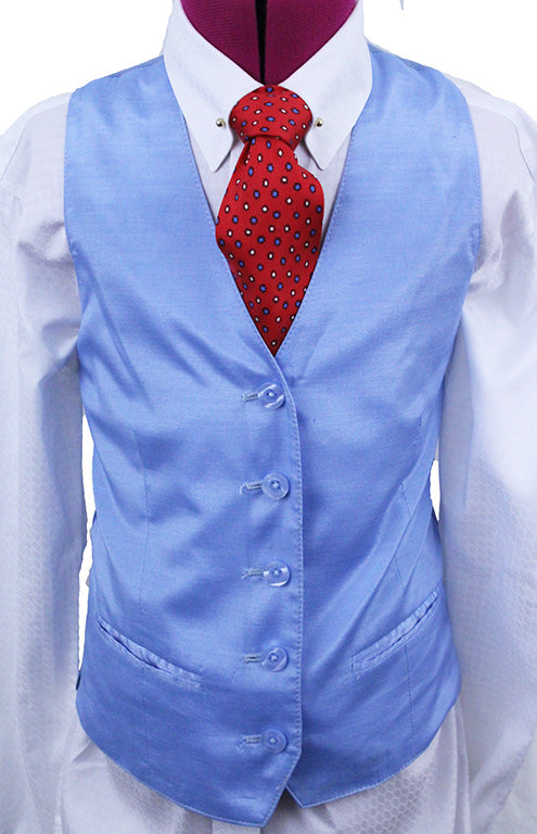 Vest Issued By Ellie May Light Blue Sateen