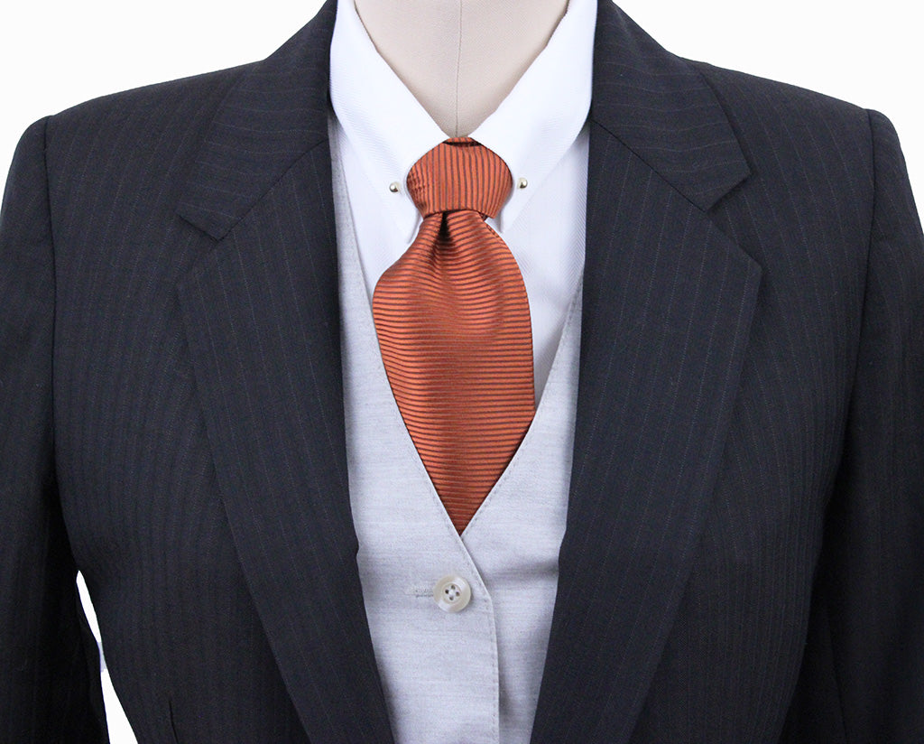 Day Suit Becker Brothers Brown Pinstripe