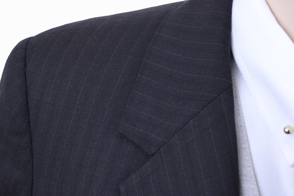 Day Suit Becker Brothers Brown Pinstripe