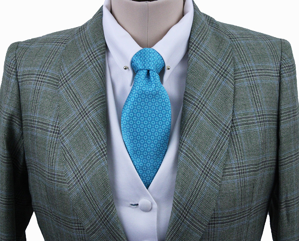 Day Coat Becker Brothers Sage with Blue and Brown Glenplaid