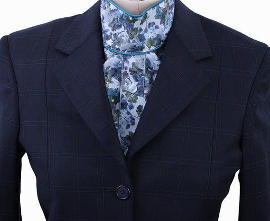 DeRegnaucourt Court Hunt Jacket Navy Windowpane