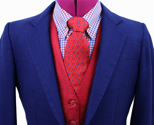 Day Suit Becker Brothers Navy Glenplaid