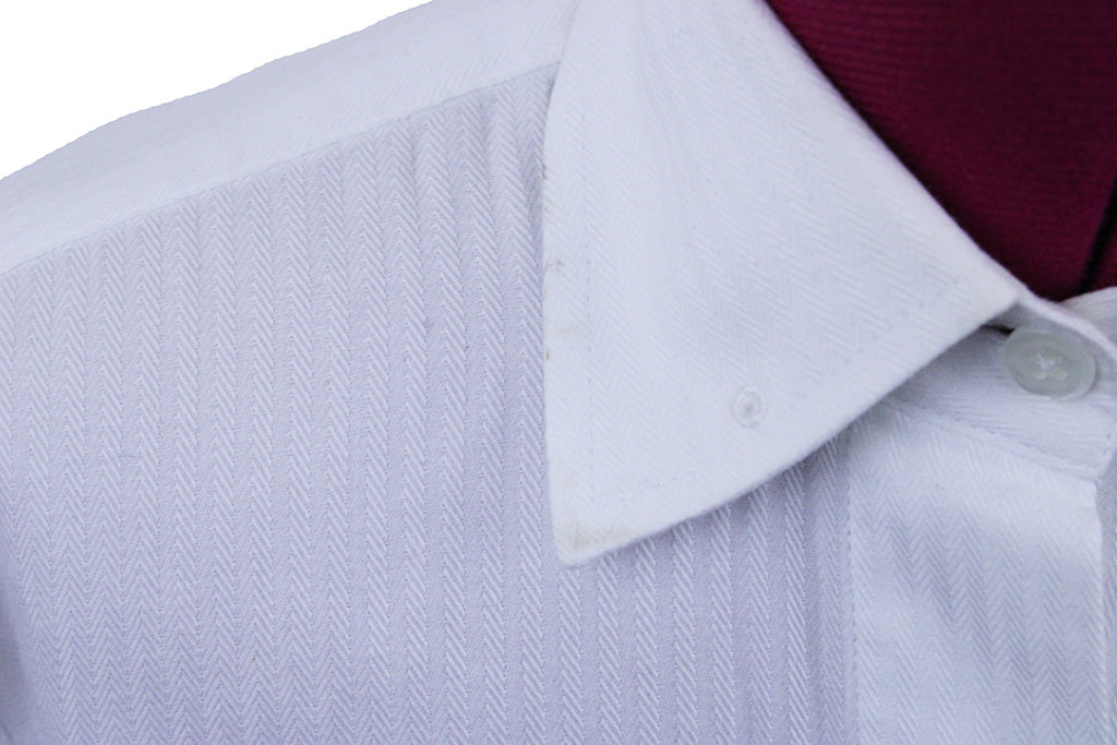 Shirt Issued By Ellie May White Herringbone