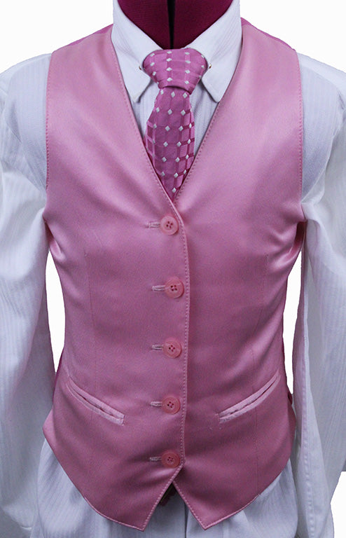 Vest Issued By Ellie May Light Pink Satin