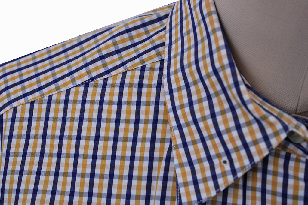 Shirt Becker Brothers Yellow and Blue Gingham