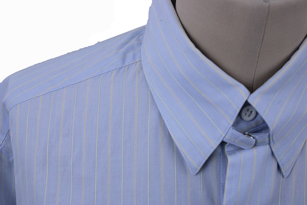 Shirt Carl Meyers Light Blue and Yellow Stripe
