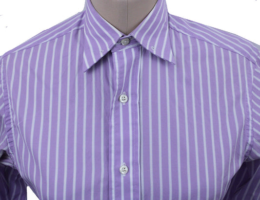 Shirt Becker Brothers Purple and White Stripe