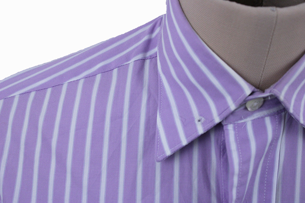 Shirt Becker Brothers Purple and White Stripe