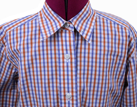 Shirt Becker Brothers Orange and Blue Gingham